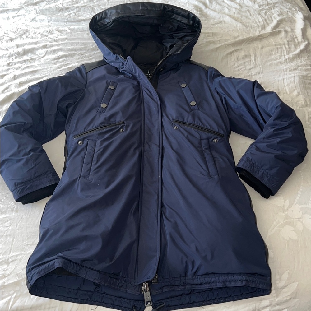 Kids Navy Blue Hooded Jacket